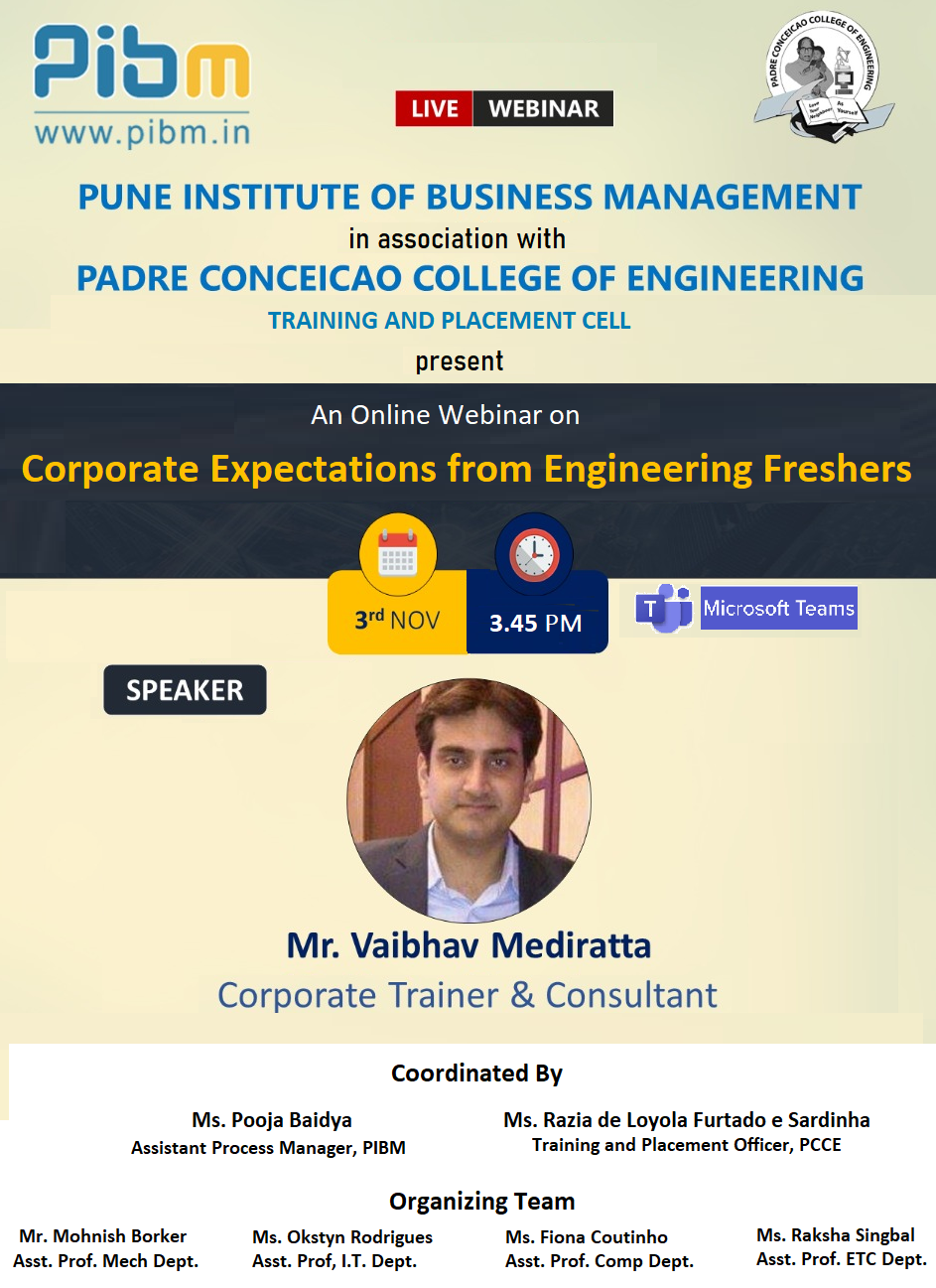 Read more about the article WEBINAR ON CORPORATE EXPECTATIONS FROM ENGINEERING FRESHERS