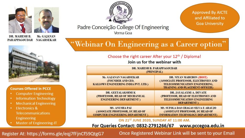Read more about the article WEBINAR ON ENGINEERING AS A CAREER OPTION