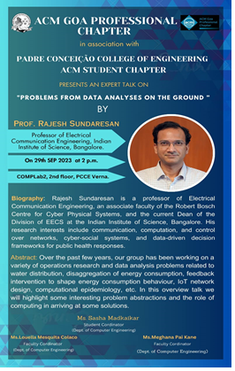Read more about the article Report on Expert Talk by Prof. Rajesh Sundaresan and Networking Event at P.C.C.E.